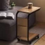 Bàn bên ghế Sofa JUIC, Kệ lưu trữ 2 tầng Bàn cà phê di động, Chất lượng cao có bánh xe Bàn đầu giường phong cách Bắc Âu
