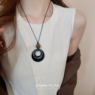 Vòng cổ DREJEW Retro dành cho nữ Dây chuyền áo len niche mới của Hàn Quốc