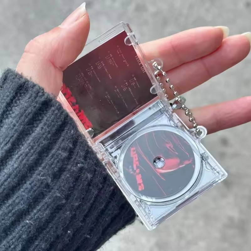 1/3/5 chiếc sáng tạo độc đáo CD Box Keychain - DIY Mini Music Album Key Pendant