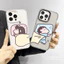 ibumpers Ốp Lưng iPhone Dễ Thương Shin Chan Họa Tiết Cặp Đôi Ốp Điện Thoại Trong Suốt Mờ Chống Bẩn Chống Vây Cho iPhone 16 15 14 12 13 11 Pro Max IP 7 8 Plus X Xs XR Xs Max