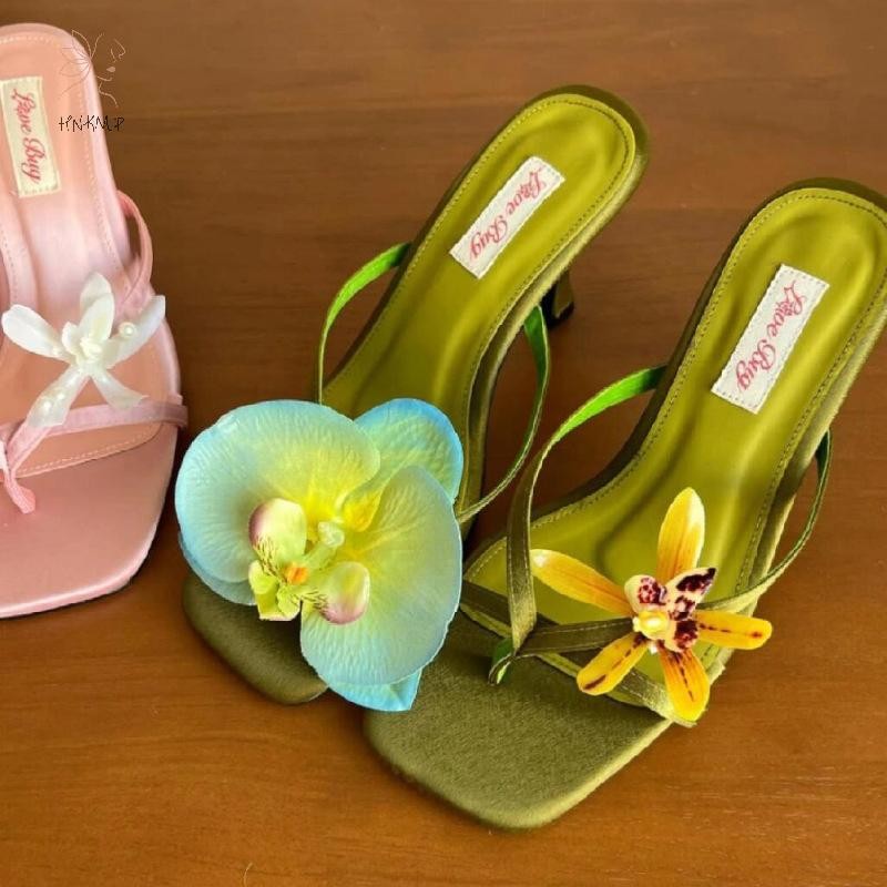 HNKMP Bohemian Nhiều Màu Sắc Dép Hoa Phụ Kiện Bướm Phong Lan Khóa Giày Trang Trí Trên Hoa Ngọt Ngào Phụ Kiện Giày.