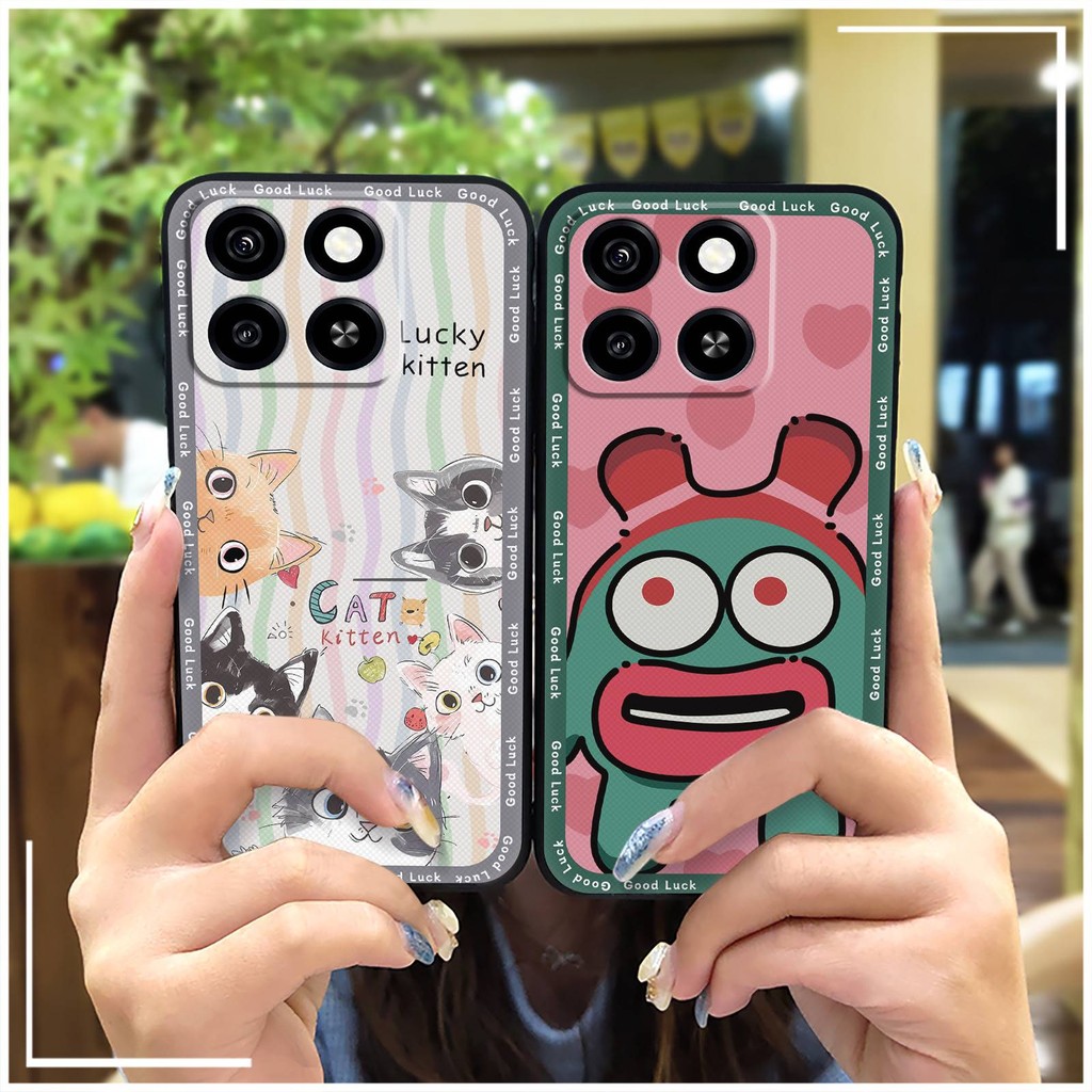 Ốp lưng ZTE Blade A35/A55 hoạt hình Graffiti, chống va đập, bảo vệ điện thoại, mềm, chống bụi/nước