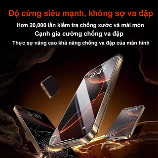 Kính cường lực iPhone full màn trong suốt không viền HD chống trầy chống vân tay cho iPhone 17 16 15 14 13 12 11 Pro Max