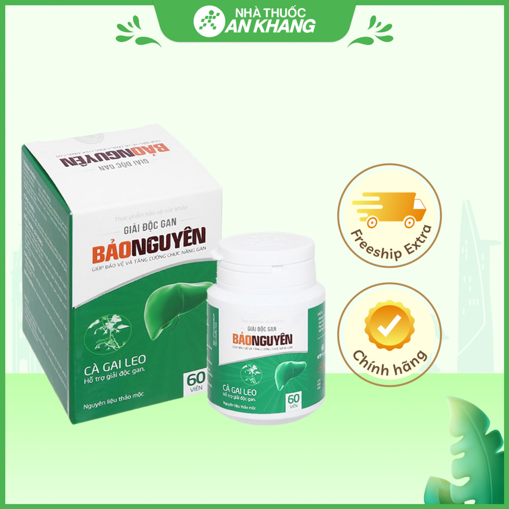 Giải Độc Gan Bảo Nguyên hỗ trợ tăng cường chức năng gan lọ 60 viên