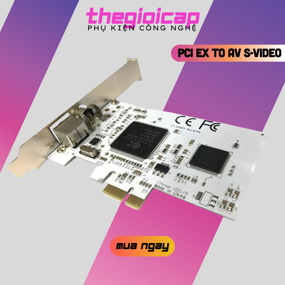 Card Chuyển Đổi PCI-E PCI Express To SVHS AV S-Video (Trắng) | Shopee ...