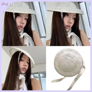 Bầu Trời Nữ Ren Bonnet Mũ Teaparty Mũ Mũ Đội Đầu Cho Đám Cưới Và Tiệc Tập Hợp