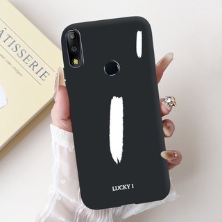 Dành Cho Asus Zenfone Max Pro M2 Ốp Lưng ZB631KL ZB630KL ZB633KL X01BDA Vỏ Chống Sốc Chữ Dễ Thương Đen Silicone TPU Mềm Ốp Lưng