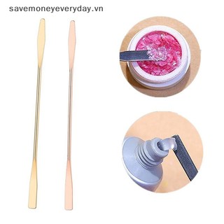 [savemoneyeveryday] Nail Art Eye Shadow Cream Stiring Rod Dụng cụ khuấy Gel kim loại không gỉ Thìa Pin Phụ kiện móng tay và sắc tố Dụng cụ trộn [vn]