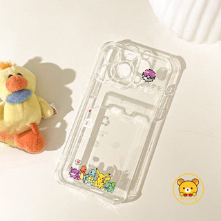 Ốp Điện Thoại Ví Pikachu Hoạt Hình Cho Samsung Galaxy A56 A26 M36 A16 A06 M55 A55 A35 A25 A15 M15 F15 M54 5G 4G Vỏ Đựng Thẻ Gengar Dễ Thương Ốp Lưng Mềm