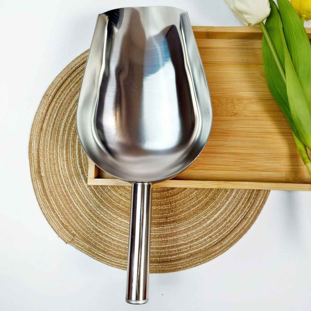 Dụng cụ xúc đá,xúc gạo,xúc các loại hạt bằng inox 304 cao cấp 8/10 kích thước