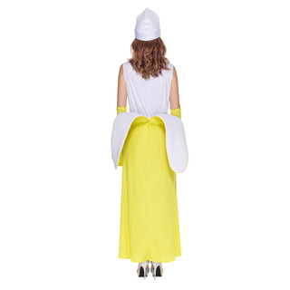 Trang phục Halloween trái cây màu vàng với hiệu ứng đặc biệt, phù hợp cho các buổi tiệc và lễ hội