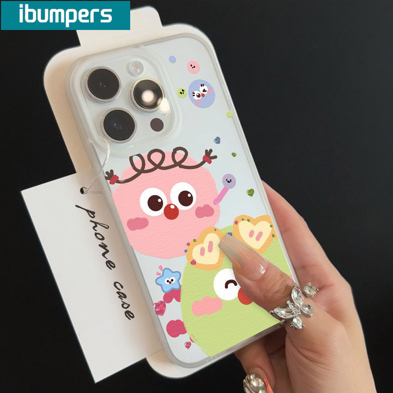 ibumpers Ốp Lưng IPhone Họa Tiết Yêu Tinh Màu Dễ Thương Ốp Điện Thoại Trong Suốt Nhám Mờ TPU Mỏng Chống Sốc Chống Bẩn Cho IPhone 16 15 14 12 13 11 Pro Max IP 7 8 Plus X XS XR