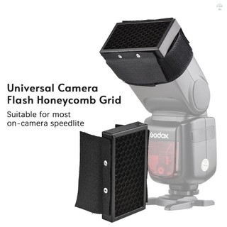 Hilivn) Máy ảnh đa năng Flash Lưới tổ ong Phụ kiện kim loại thay thế cho Canon Godox Yongnuo Speedlite Lắp đặt dễ dàng