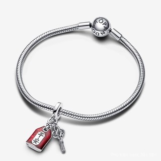 Hàng Hóa Tại Chỗ Gốc Xác Thực S925 Tinh Khiết Bạc Trang Sức May Mắn Amulet Đôi Đung Lủng Lẳng Quyến Rũ