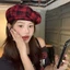 Mũ nồi kẻ sọc FUJIZOU, Mũ nồi JK Y2k ngọt ngào, Nhật Bản Harajuku Đỏ Retro Họa sĩ mũ nữ