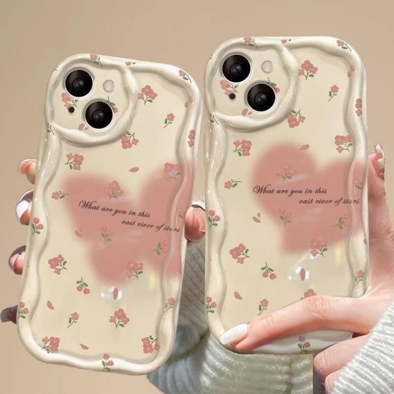 Vỏ Cho Samsung Galaxy S24 FE S23 S25 Ultra Plus A55 A54 A15 Ốp Lưng Kem Thời Trang Vồng Cạnh Hoa Bướm TPU Silicone Chống Sốc Camera Hoa Văn Bảo Vệ