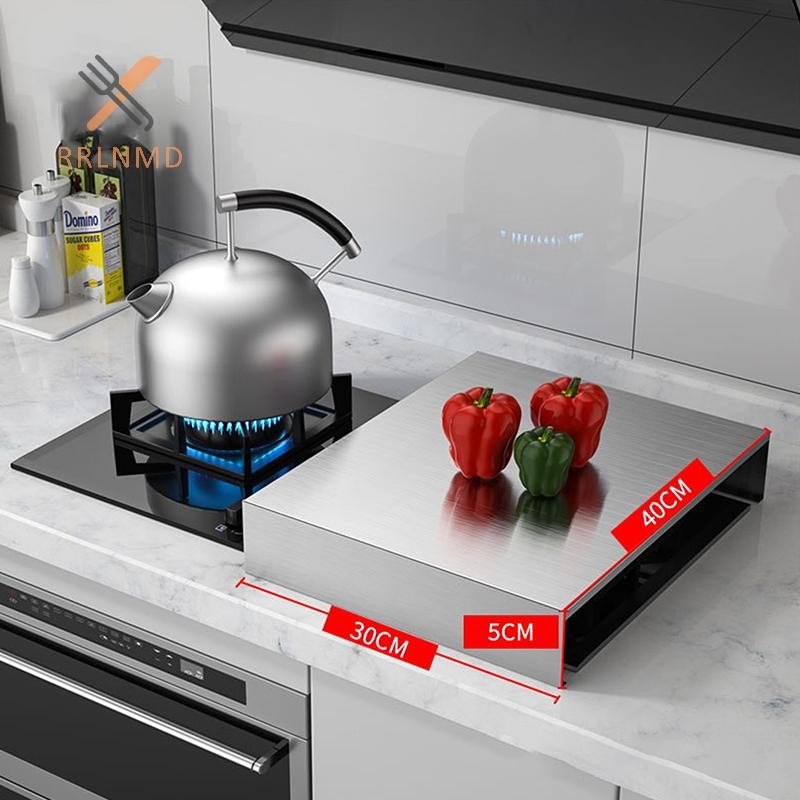 Rrlnmd Nồi cơm điện bằng thép không gỉ Khung bếp điện Giá đựng đồ nhà bếp Bếp Gas Tấm bảo vệ tấm MỚI