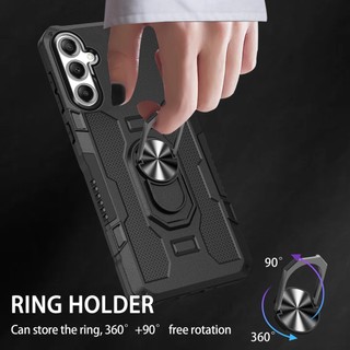 Dành Cho Samsung A35 5G Ốp điện thoại PC Cứng Lưng Mềm TPU Edge Bảo Vệ Camera Nhẫn Giá Đỡ Chân Đế Chống Sốc Mỏng Bao Da