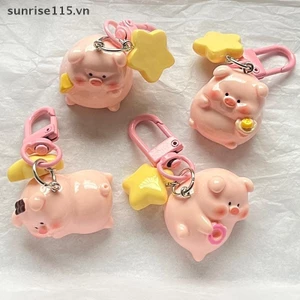 Ssvn Ba Chiều Lợn Hồng Móc Khóa Mặt Dây Chuyền Động Vật Dễ Thương Khóa Ngôi Sao Móc Khóa Móc Khóa Hình Chú Heo Nhỏ Dễ Thương Vòng Chìa Khóa Trẻ Em Quà Tặng.