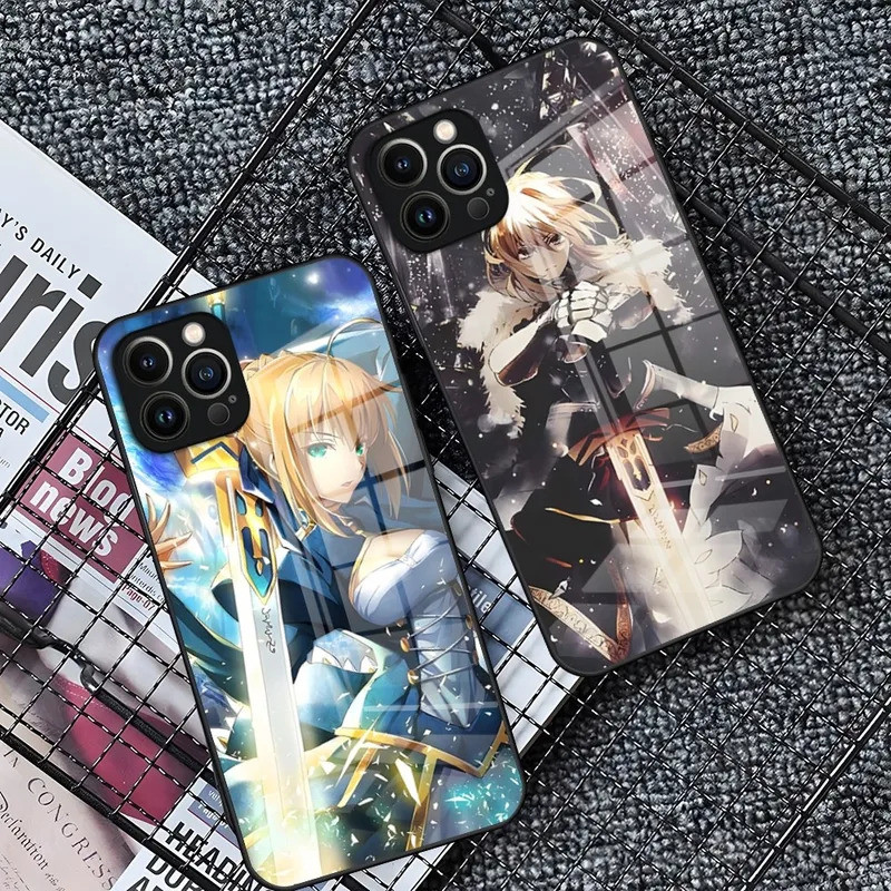 BK-1 Fate stay night Ốp Lưng Điện Thoại iPhone 17,15 14 Pro 11 13 12 Mini XS XR Max 6 8 7 Plus SE Kính Thiết Kế Sang Trọng Cove