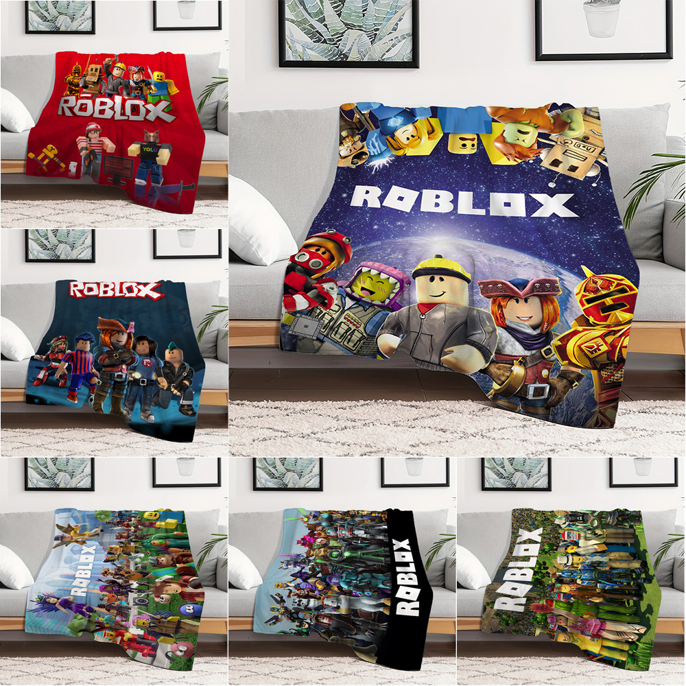 Chăn Flannel Roblox Một Mặt In Flannel Chăn Điều Hòa Không Khí Chăn