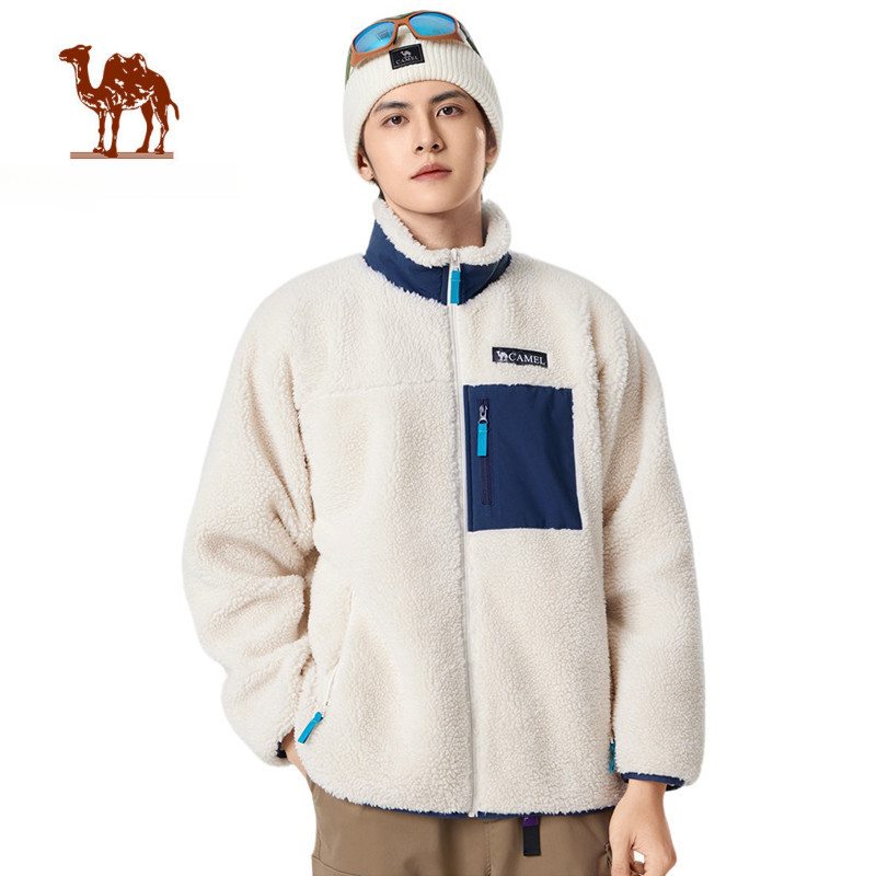 Ảnh CAMEL CROWN Áo khoác lông cừu nam mùa đông Plus nhung dày Áo khoác lông cừu ấm áp thông thường 1