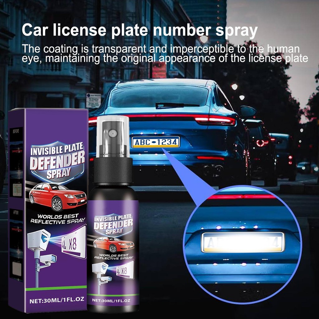 Biển Số Xóa Số Xịt 30ml Biển Số Xịt Vô Hình Biển Số Xịt Che Khuyết Điểm Để Nhấp Nháy Chụp Ảnh Phản Quang pomervn