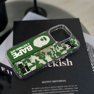 Ốp điện thoại hình đại diện ngụy trang nhiều màu cho iPhone 16 / 15 / 14 / 13 / 12 / 11 / PRO MAX / MINI / PLUS / X / XR gương chống rơi và chống sốc Vỏ bảo vệ lỗ lớn