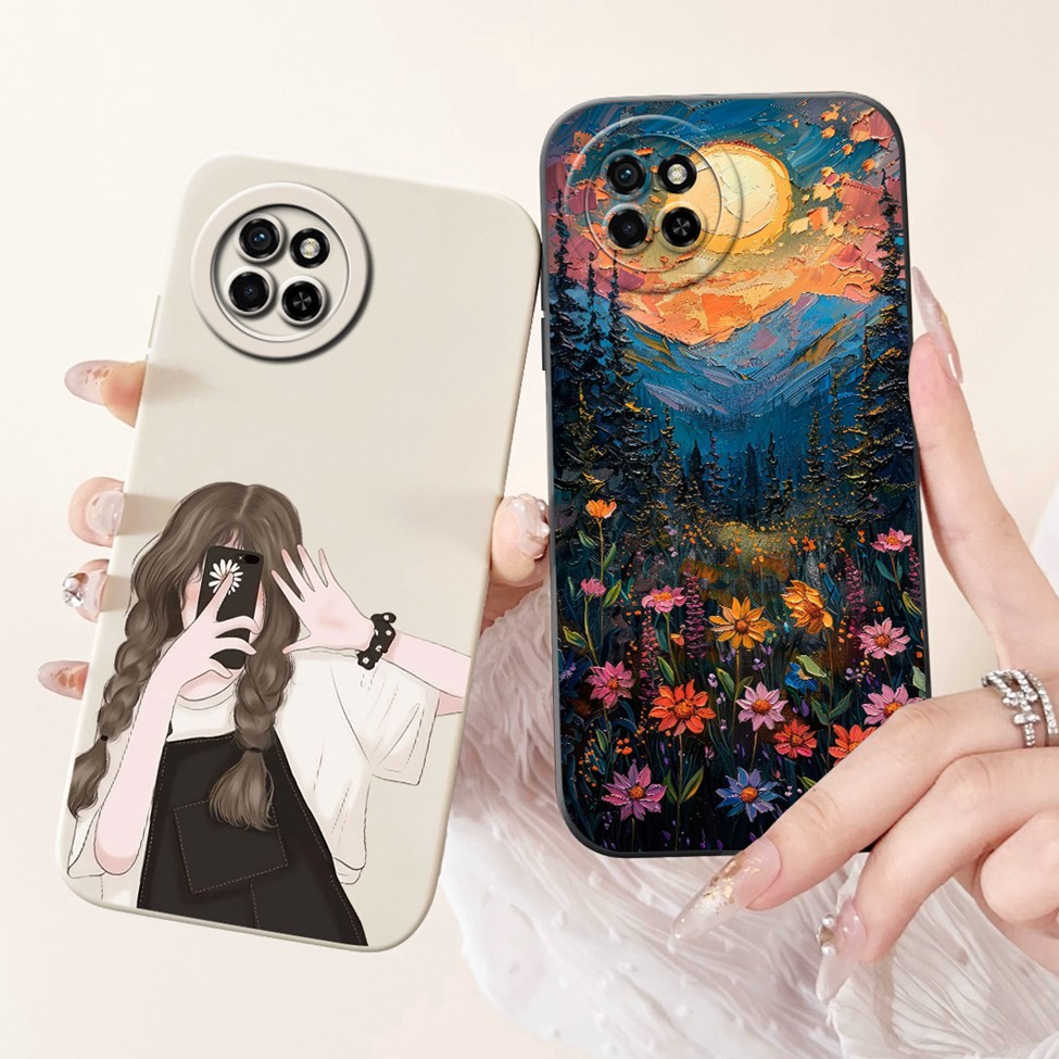 Ốp lưng thời trang sang trọng cho ITEL S23/S23 Plus/S665L/S681LN; thiết kế hoa, mèo Kawaii dễ thương; chống sốc