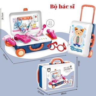 Bộ Đồ Chơi Vali Kéo Nghề Nghiệp – Bác Sỹ, Kỹ Sư, Nấu Ăn, Trang Điểm Cho Bé Khám Phá Tài Năng