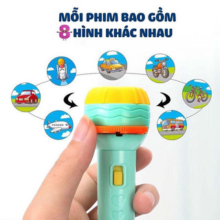 Đèn Pin Chiếu Hình Cho Bé – 80 Hình Ảnh 10 Chủ Đề Động Vật, Trái Cây, Phương Tiện Phát Triển Trí Tuệ Cho Bé