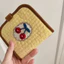 Ví mini canvas ngắn in hình gấu dễ thương và đa năng