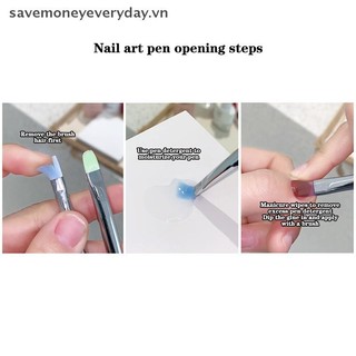 [savemoneyeveryday] Bút nghệ thuật thiết kế móng tay Aurora Bàn chải trong suốt Bàn chải vẽ tranh Uv Gel mở rộng Vẽ bút khắc Diy Dụng cụ làm móng tay Bàn chải móng tay [vn]