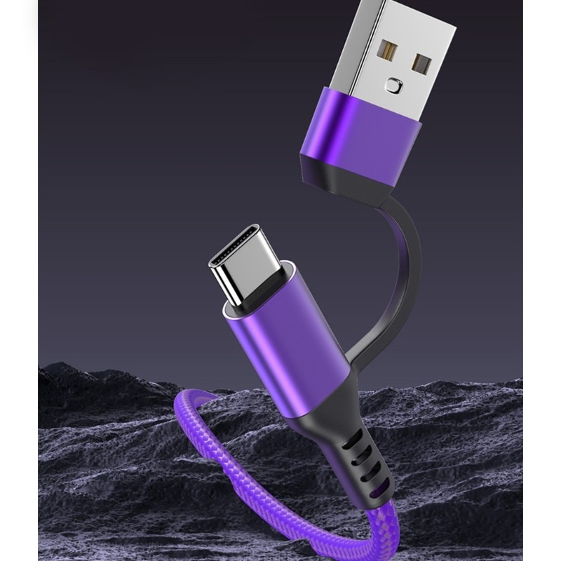 Camp Cáp sạc USB sang Type C đa năng 60W Dây sạc siêu nhanh