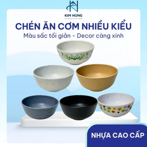 Chén Ăn Cơm Nhựa Melamine Loại Tốt – Dày Dặn, Nhiều Màu – Bền Đẹp, Dễ Vệ Sinh