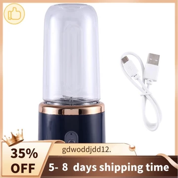 Máy xay sinh tố cầm tay cao cấp Mini, Máy xay sinh tố nước trái cây, trộn cá nhân USB với cốc làm mịn nước trái cây, Máy xay sinh tố cầm tay 400Ml lắc