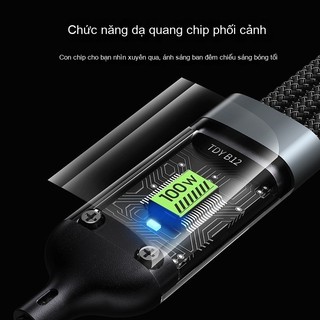 Dây sạc nhanh 3 trong 1 lõi dây tăng cường hỗ trợ sạc siêu nhanh cho iPhone Micro USB Type-C