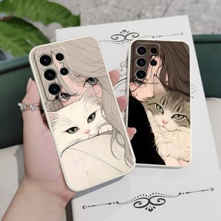 Ốp Điện Thoại Silicon Mềm Chống Sốc Cho Vivo X200Pro Mini X60 X70 X90 X100 Pro S1 Pro Beauty And Cat Cover