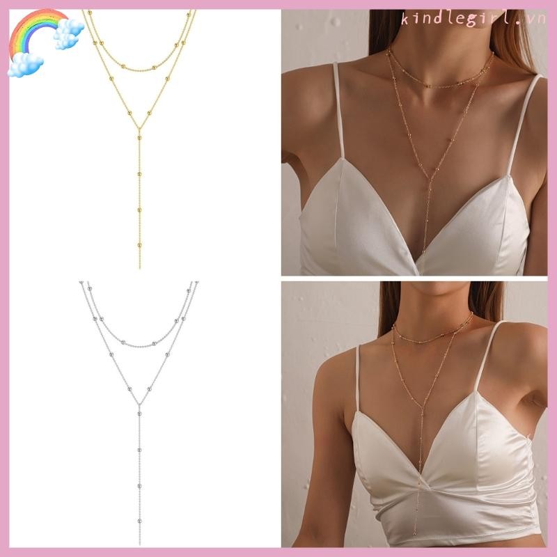 Vòng cổ tua rua đương đại KING với thiết kế hạt thanh lịch cho các bữa tiệc mặc hàng ngày