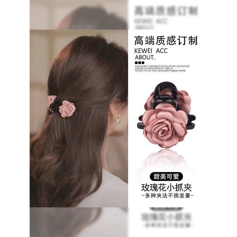 ✪[Không chọn khối lượng tóc] Kẹp tóc buộc nửa hoa hồng hai mặt khí chất Kẹp Tóc Cá mập kiểu mới 2024 kẹp tóc nhỏ kẹp kẹp tóc SFQJ