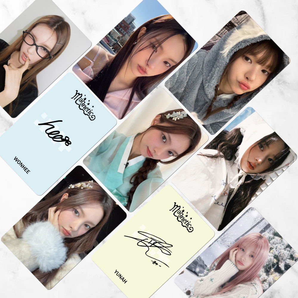 LINXX 55 Chiếc ILLIT Nhóm Lomo Cards K-pop Nhóm Cô Gái Bộ Sưu Tập Ảnh Ba Chiều Quạt Hàng Hóa Sưu Tập Thẻ Laser Bộ Quà Tặng