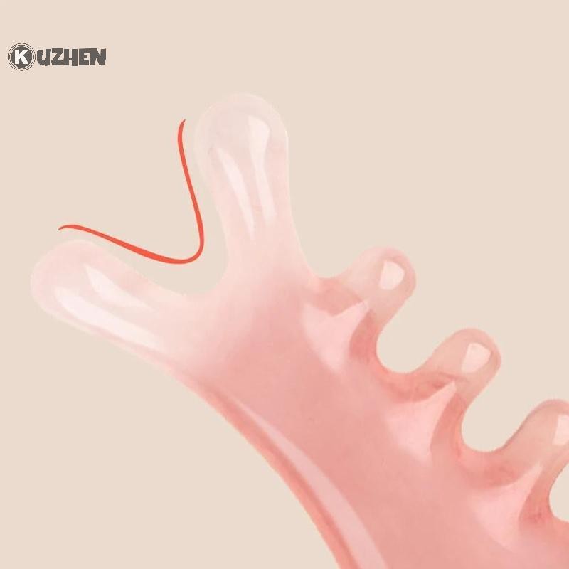 KUZHEN 2 Chiếc Lược Massage Kinh Tuyến Cơ Thể Nhựa Năm Răng Rộng Lược Châm Cứu Trị Liệu Tuần Hoàn Máu Chống Tĩnh Điện Mịn Lược Tóc HOT