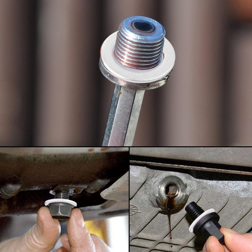 100-300 Cái Bộ đệm nhôm ô tô M6-M16, Vòng đệm niêm phong phích cắm thoát dầu để bảo trì ô tô, Vòng đệm đồng chịu nhiệt / dầu