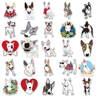 Bộ 50 Bull Terrier Dán Đề Can DIY Ván Trượt Sổ Lưu Niệm Laptop Xe Hơi Miếng Dán Đồ Chơi Trẻ Em