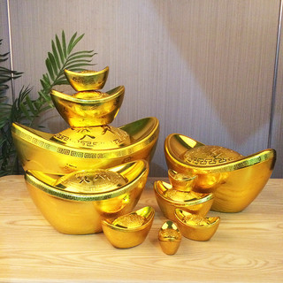 5.5-50cm Nhựa Rỗng Vàng Thỏi Đồ Trang Trí Đạo Cụ Đầu Đẩy Mô Phỏng Năm Mới Cảnh Bố 24.11.27