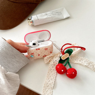 Bow Cherry cho AirPods 1 / 2 3 Pro Pro2 Pro3 Airpod4 Bộ tai nghe Vỏ bảo vệ Bluetooth không dây AirPods pro2 Pro3 3 4 Vỏ bảo vệ tai nghe