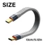 Btsg Ngắn USB4 C Cáp 5Inch Flat 40Gbps Tốc Độ 240W Sạc 8K60hz Video Cho Miếng Lót Điện Thoại eGPU Và Nhiều Thiết Bị USB C khác