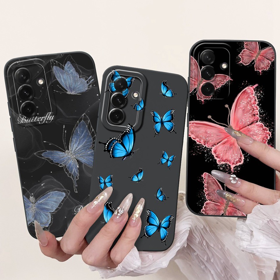 Ốp Lưng Cho Samsung Galaxy A56 A36 5G Sang Trọng Thạch Thời Trang Hoa Bướm Ốp Lưng Điện Thoại Samsung A36 A56 Mềm Lỏng Silicon