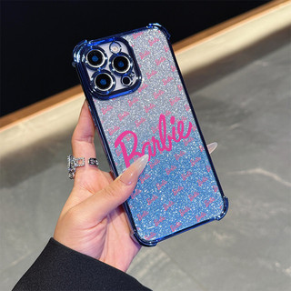 Vỏ lấp lánh mạ Barbie màu hồng cho Infinix HOT 10S 30 30I 9PLAY 30PLAY NOTE 30 40 40PRO SMART 5 7 8 TELA70 TECNO SPARK GO 2023 Vỏ DDSF