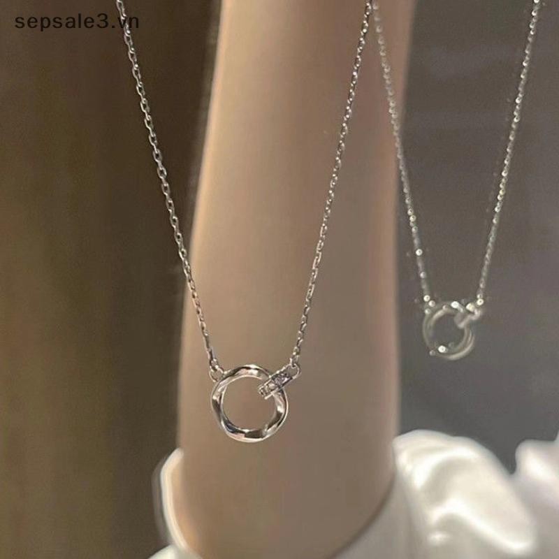 # Vn # Mobius Vòng Cổ Cặp Đôi Zirconia Vòng Cổ Xương Đòn Dây Chuyền Ánh Sáng Punk Hình Học Ngọt Ngào Trang Sức Thoáng Mát Quà Tặng Tiệc.